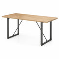 Ausziehbarer Tisch 120–160 x 80 x 75 cm, Eichenfurnier Natur/Schwarz