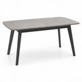 Ausziehbarer Esstisch 160–200 x 90 x 76 cm, Grau/Schwarz
