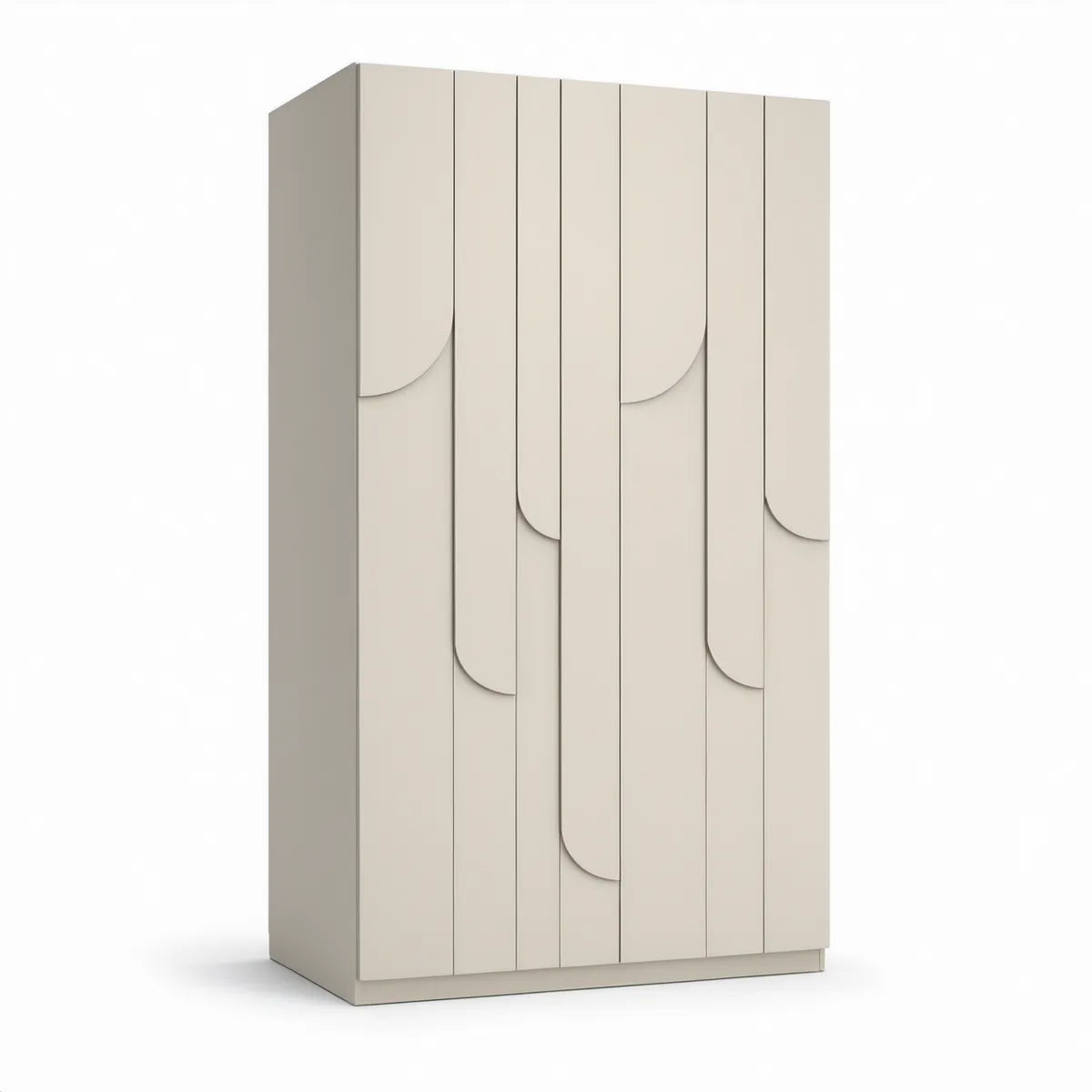 6-türiger Kleiderschrank in Cremeweiss, 180 × 60 × 220 cm